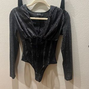 NWT Akira Corset silvertop